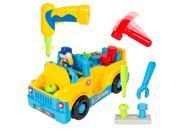 Bump n Go Toy Truck With Electric Drill and Various Tools Lights and Music