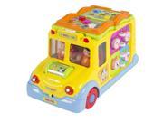 Toy Educational Musical Yellow School Bus Bump n Go Headlights Music and Games