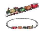 Classic Train Set For Kids With Music and Lights Battery Operated Railway Car Set