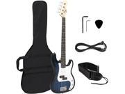 Blue Electric Bass Guitar Includes Strap Guitar Case Amp Cord and More