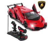 Best Choice Products 1 14 Scale RC Lamborghini Veneno Gravity Sensor Radio Remote Control Car Red