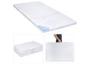 Best Choice Products Portable 3 Tri Folding Gel Memory Foam Mattress Queen Floor Mattress W Removable Cover