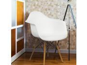 Eames Style Armchair Mid Century Modern Molded Plastic Shell Arm Chair