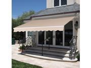 BCP Patio Manual Patio 8.2 x6.5 Retractable Deck Awning Sunshade Shelter Canopy