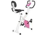 BCP Folding Adjustable Magnetic Upright Exercise Bike Fitness Upgraded Machine Pink