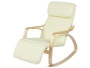 BCP Wood Recliner Rocking Chair W Adjustable Foot Rest Comfy Relax Lounge Seat