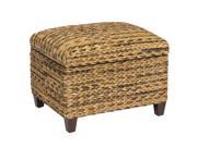 Best Choice Products Hand Woven Seagrass Storage Ottoman Home Furniture