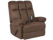 Best Choice Products Deluxe Microfiber Rocker Massage Recliner Heated Sofa Chair Brown
