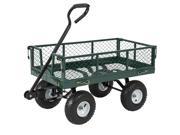 Best Choice Products Utility Cart Wagon Lawn Whellbarrow Steel Trailer 660lbs