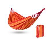 Best Choice Products Portable Cotton Brazilian Double Hammock Bed 2 Person Patio Camping W Carrying Bag Orange