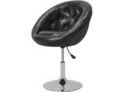 Best Choice Products Round Swivel Accent Chair Tufted Adjustable Black