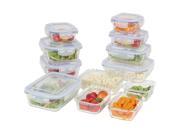 Best Choice Products 24 Piece Assorted Glass Food Container Storage Set W BPA Free Lids