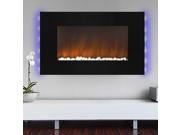 Best Choice Products 1500W Heat Adjustable 36 Wall Mount Electric Fireplace Heater Multi Color LED Backlight