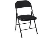 Best Choice Products Set of 4 Steel Black Fabric Folding Chairs Home Office Furniture Indoor Outdoor