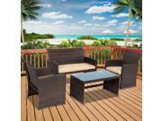 Best Choice Products 4pc Wicker Outdoor Patio Furniture Set Cushioned Seats