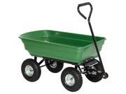 BCP Garden Dump Cart Dumper Wagon Carrier Wheel Barrow 650lb Capacity