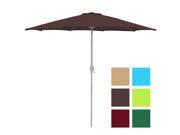 Best Choice Products 9 Aluminum Patio Market Umbrella Tilt W Crank Outdoor Brown