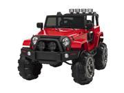 Best Choice Products 12V Ride On Car Truck W Remote Control 3 Speeds Spring Suspension LED Lights Red