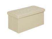 Best Choice Products Home Furniture Folding Storage Ottoman Bench Beige