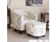 Best Choice Products Home Furniture Club Arm Chair W Ottoman Set White