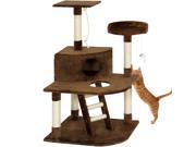 Best Choice Products Pet Play House 47 Cat Tree Scratcher Condo Furniture Brown