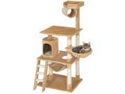 Best Choice Products Pet Play House 60 Cat Tree Scratcher Condo Furniture Beige