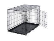 Best Choice Products Pet Supplies 42 Dog Cage Crate With Double Doors Removable Tray Black