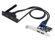 Sedna PCI Express USB 3.0 4 Port Adapter Card with 2 Port Floppy Bay Front Panel