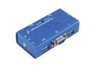SEDNA 2 Port USB KVM Switch with 2 set of USB KVM cables and 2 set of Audio cables