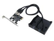 SEDNA PCI Express USB 3.0 4 Port Adapter 2E2I with 3.5 Front Panel