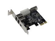 SEDNA PCIe PCI EXpress 3 1 Ports 1394A Firewire Adapter card VIA 3E1I 2x 6 Pin 1 x 4 Pin external port with low profile bracket
