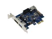 SEDNA PCI Express 2 Port USB 3.0 1 Port PeSATA Adapter with Low Profile Bracket NEC Renesas uPD720202 chipset Include 1 Meter PeSATA Cable