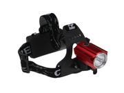 Outdoor Waterproof 1800LM CREE XM L T6 LED Headlamp with Battery Charger Battery not included Red Black color