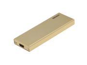 SEDNA USB 3.1 GEN 2 10Gbps M2 NGFF SATA III SSD Enclosure with Type C Connector gold color SSD not included