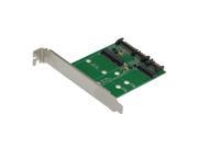 SEDNA PCI PCIe Mounting Adapter for 1 x mSATA SSD and 1 x NGFF M2 Key B SATA III SSD