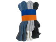 Men s 3 Pack Thermal Wool Socks Style 1261 C01 Black Grey and Denim