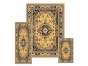 Home Dynamix Area Rugs Ariana Rug 7069 Traditional Persian Medallion Sand 3 Piece Set