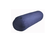 Round Yoga Bolster with Removable Canvas Cover Natural Cotton Filler 29 X 10 Dia Navy Blue