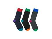 Men s Accent Color Cotton Socks 3 Pair Pack Shoe Size 8 12