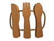 Cork Trivet With Rope Cutlery Set 235 X 150 X 25MM