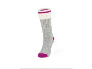 Women s Work Socks Style 172 89 Dark Pink Heel Toe Stripe Size 9 10