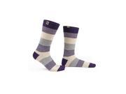 Kodiak Men s Crew Socks Style 7140 Plum Gray and White Stripes
