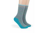 Kodiak Women s Crew Socks Style 4340 Gray with Aqua Accents
