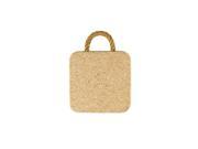 Cork Trivet with Rope 7.75 X 7.75 X 3 4 Thick Ceramic Style Printed