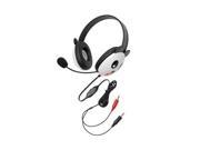 Children s Listening First Stereo Headset with Dual 3.5mm Plugs and Microphone Panda Design