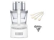 Cuisinart FP12N Elite 2.0 Food Processor with Stainless Steel Measuring Spoon Set and Classic Wood Tool Set