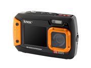 Knox Dual LCD Display 20MP Waterproof Shockproof Digital Camera Orange with AAA Battery 4 Pack