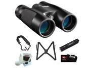 Bushnell 141042C Powerview 10X42mm Roof Prism Clam Binocular Fenix E01 Compact Keychain LED Flashlight in Black Accessory Kit