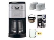 Cuisinart DGB 650BC Grind and Brew Thermal 10 Cup Automatic Coffeemaker Brushed Metal Replacement Water Filters 2 Pack Home Activated Coffee Espresso Desc