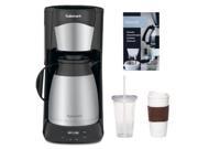 Cuisinart DTC975BKN 12 Cup Programable Thermal Coffeemaker in Black 2 Pack Coffee Mug Iced Beverage Cup Accessory Kit